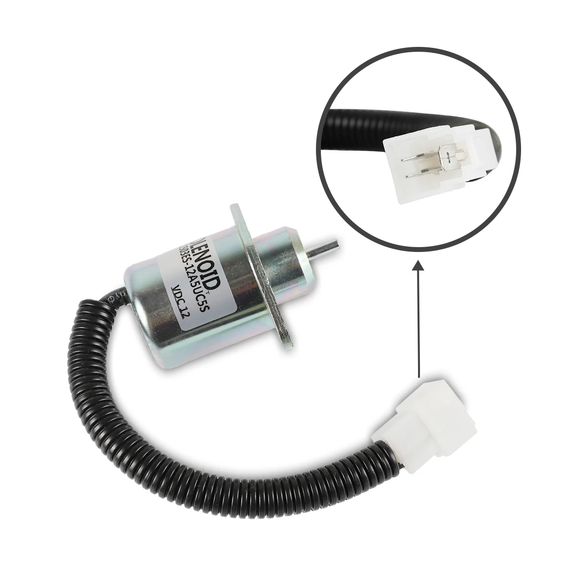 1503ES-12A5UC5S 17454-60010 SA-4569-T 16616-60010 17594-60014 الوقود اغلاق الملف اللولبي 12 فولت ل Kubota D905 حفارة وقف الملف اللولبي