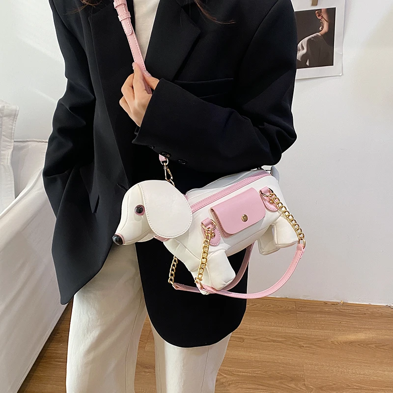 Borsa a tracolla a forma di cane da donna in pelle PU di alta qualità Borsa a tracolla da donna alla moda per borsa a tracolla femminile casual da donna