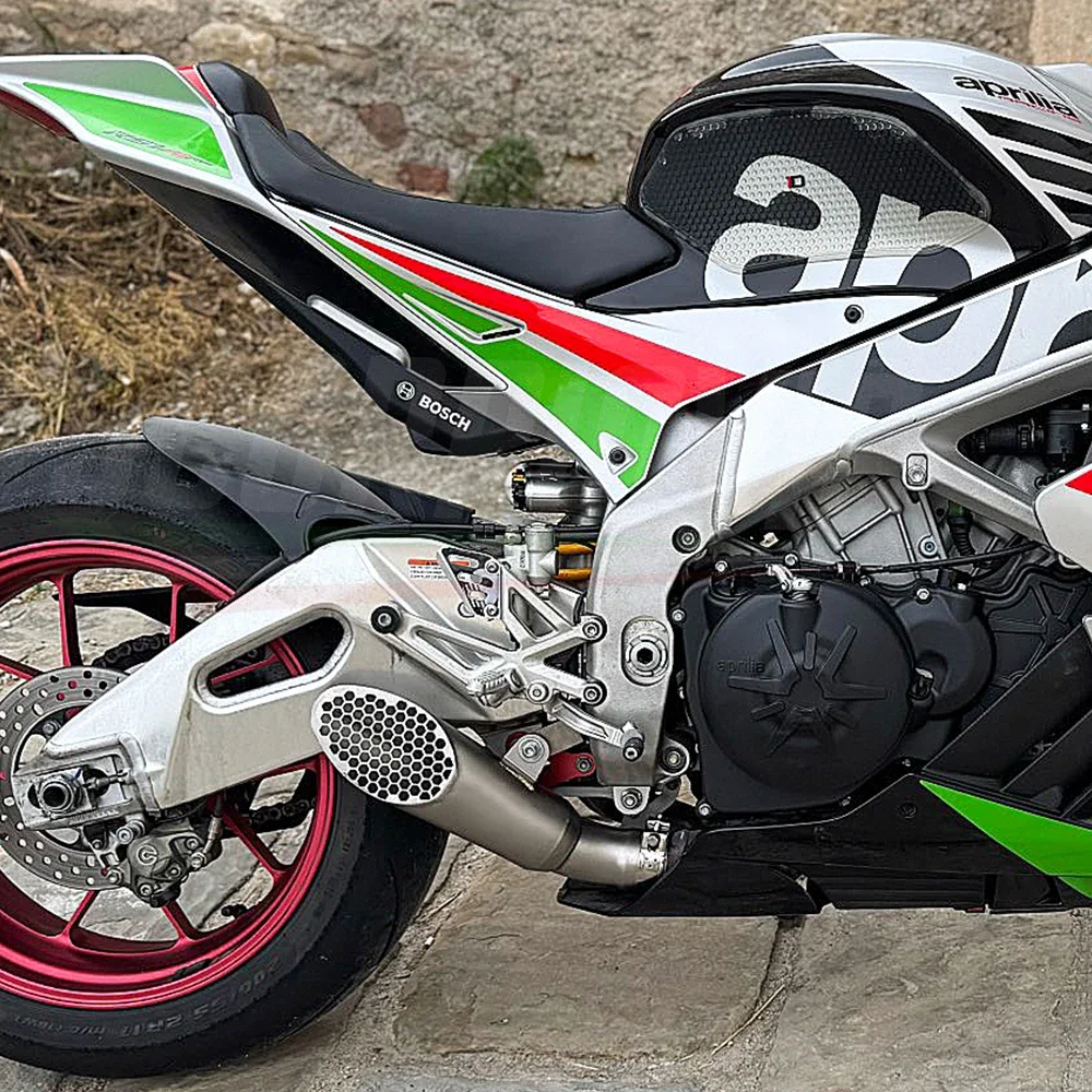 Slip-on Motorcycle Exhaust Muffler Mid Link Pipe for Aprilia RSV4 1100/Factory Tuono V4 1100/Factory 2015-2024