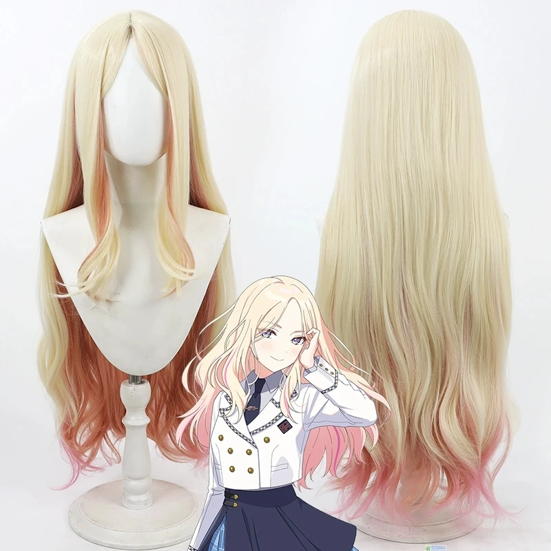 NEW Gakuen iDOLM@STER Juo Sena Cosplay Wig Heat Resistant Synthetic Hair Halloween Party Role Play + Wig Cap