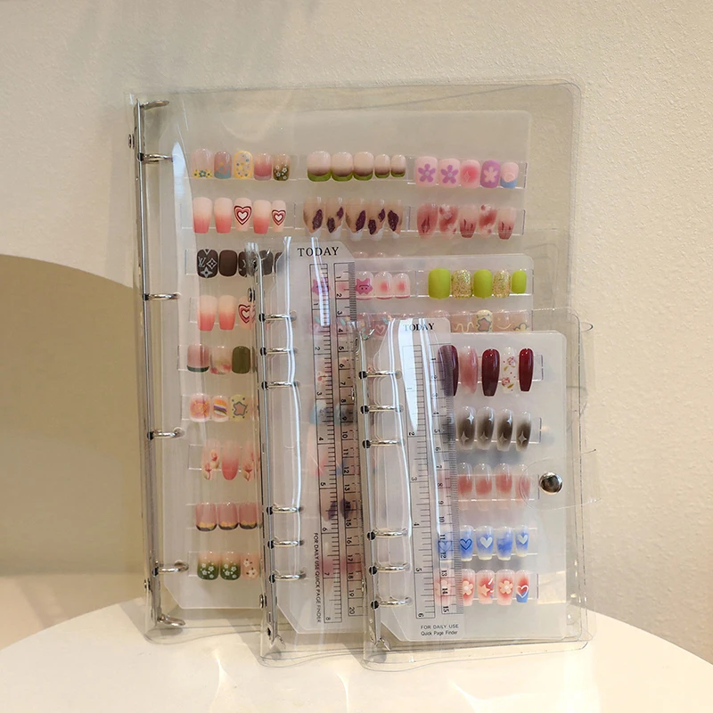 Nail Art Stück Aufbewahrung sbuch große Kapazität Ausstellung Fotoalbum Karte Clip Display Board DIY einfache Album Aufbewahrung sbuch