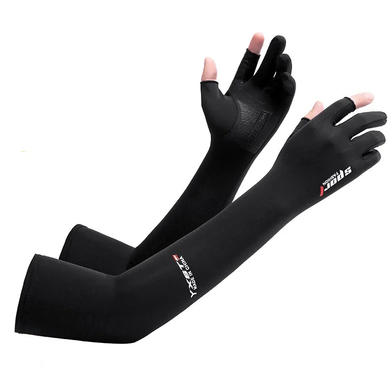 Mangas de brazo solares UV para hombre, guantes de ciclismo de mano, mangas largas, cubierta de brazo de conducción, manguito fresco de verano para mujer, protección solar para motociclista