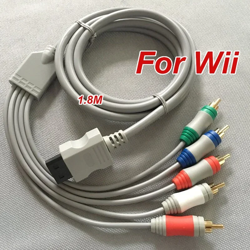 1本-1080p-コンポーネントケーブル-hdtv-オーディオビデオ-av-5rcaケーブル-wii-wii-u本体用-高画質映像・音声アダプターケーブル-アクセサリー