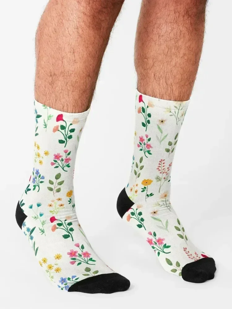Spring Botanicals Socks football christmas stocking Men's snow Male Socks Women's