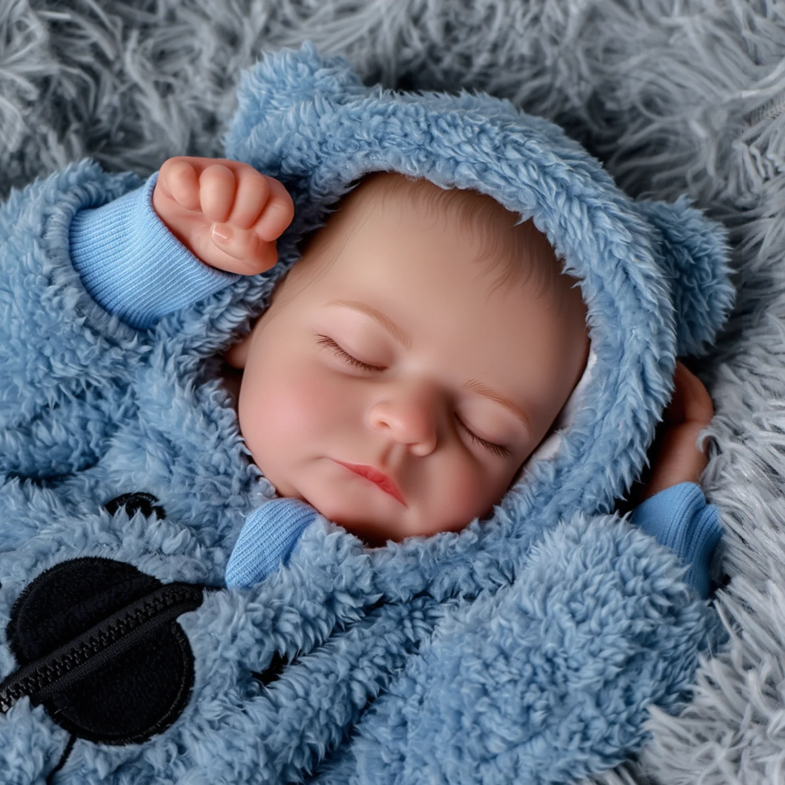 20-Inch Reborn Baby Doll, 3D Skin Texture, Premium Handcrafted Details, Realistic Baby Doll, Posable Figure, Soft Touch Vinyl Lifelike Baby Doll with Outfits And Gift Set, Ideal for Display Show, Art Collection, Role Play, And Holiday Gifts - view 5