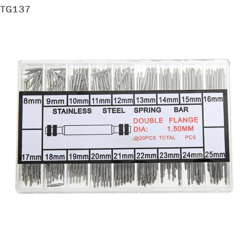 

1 коробка, ремешок для часов, пружинные стержни, профессиональный ремешок для часов из нержавеющей стали, набор пружинных стержней для замены