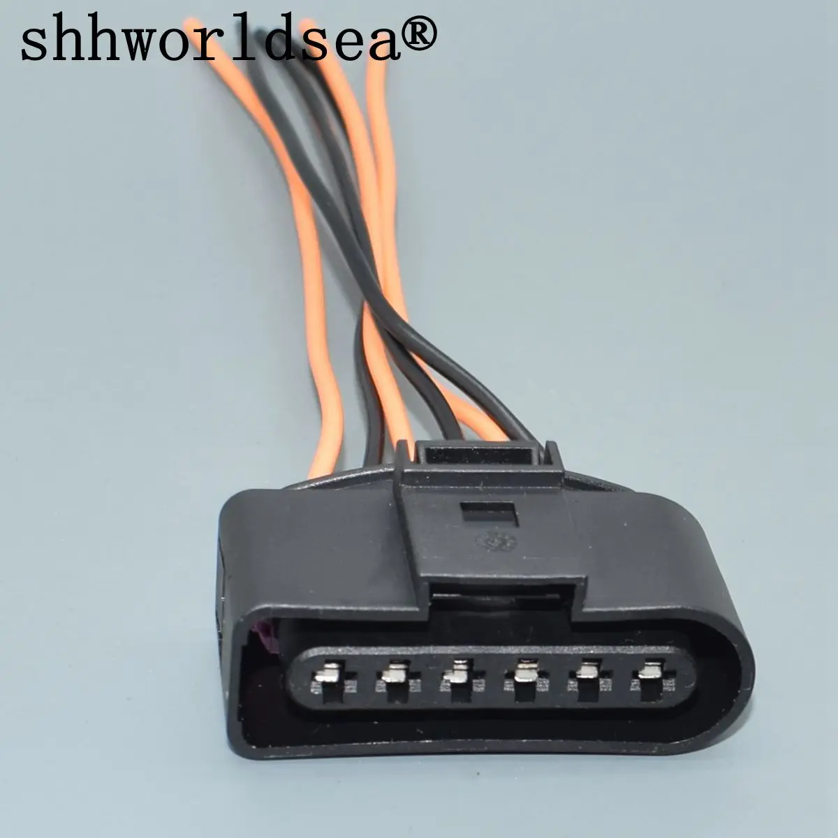 shhworldsea 6 pin 3.5mm female auto waterproof cable electrical pump connector ignition coil wire harness plug 1J0973726 for VW