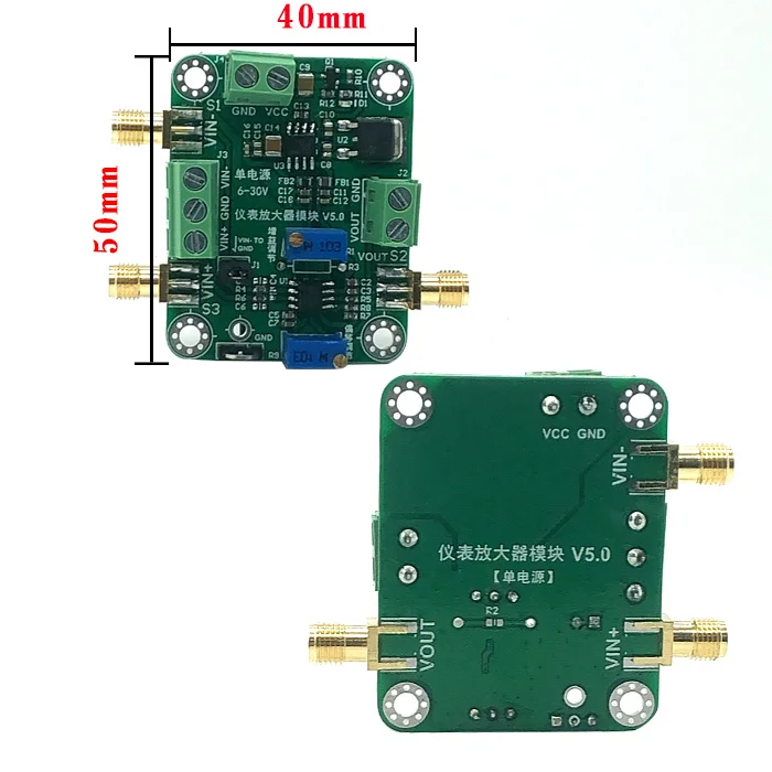Millivolt/microvolt Voltage Amplification AD620 Module Single Terminal/differential Single Power Supply Low Noise