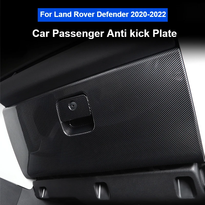 

For Land Rover Defender 90 110 2020 2021 2022 Car Passenger Storage Box Glove Box Kick Plate Carbon Fiber Decorative Panel