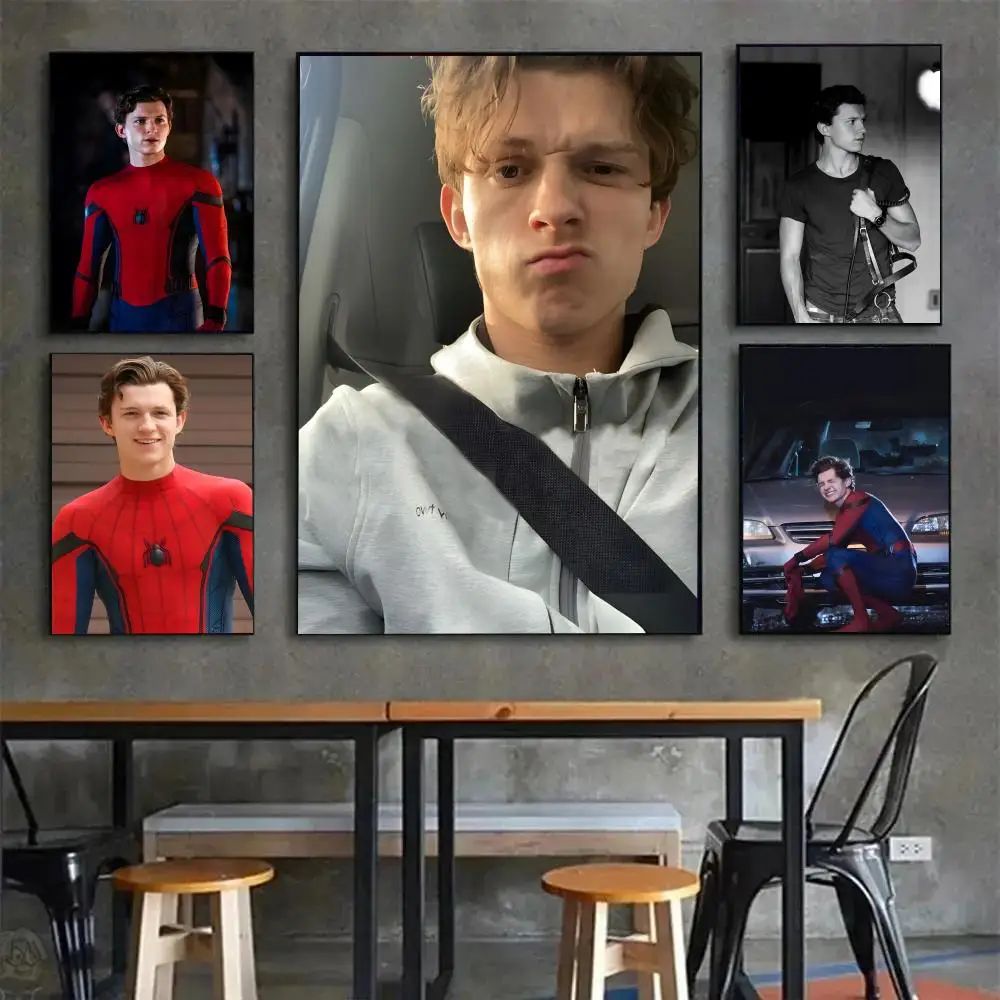 T-Tom Holland Poster Poster Painting Wall Art Mural for Living Room Home Decor and Gifts