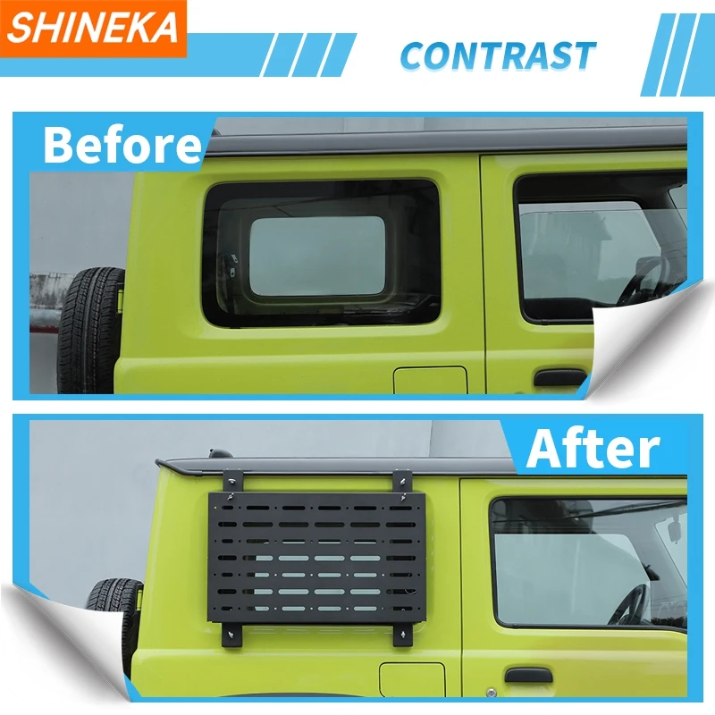 SHINEKA Car Foldable Rear Window Glass Armor Shelf Protective Frames fit for Suzuki Jimny 2/4 Door 2019 2020 2021 2022 2023 2024