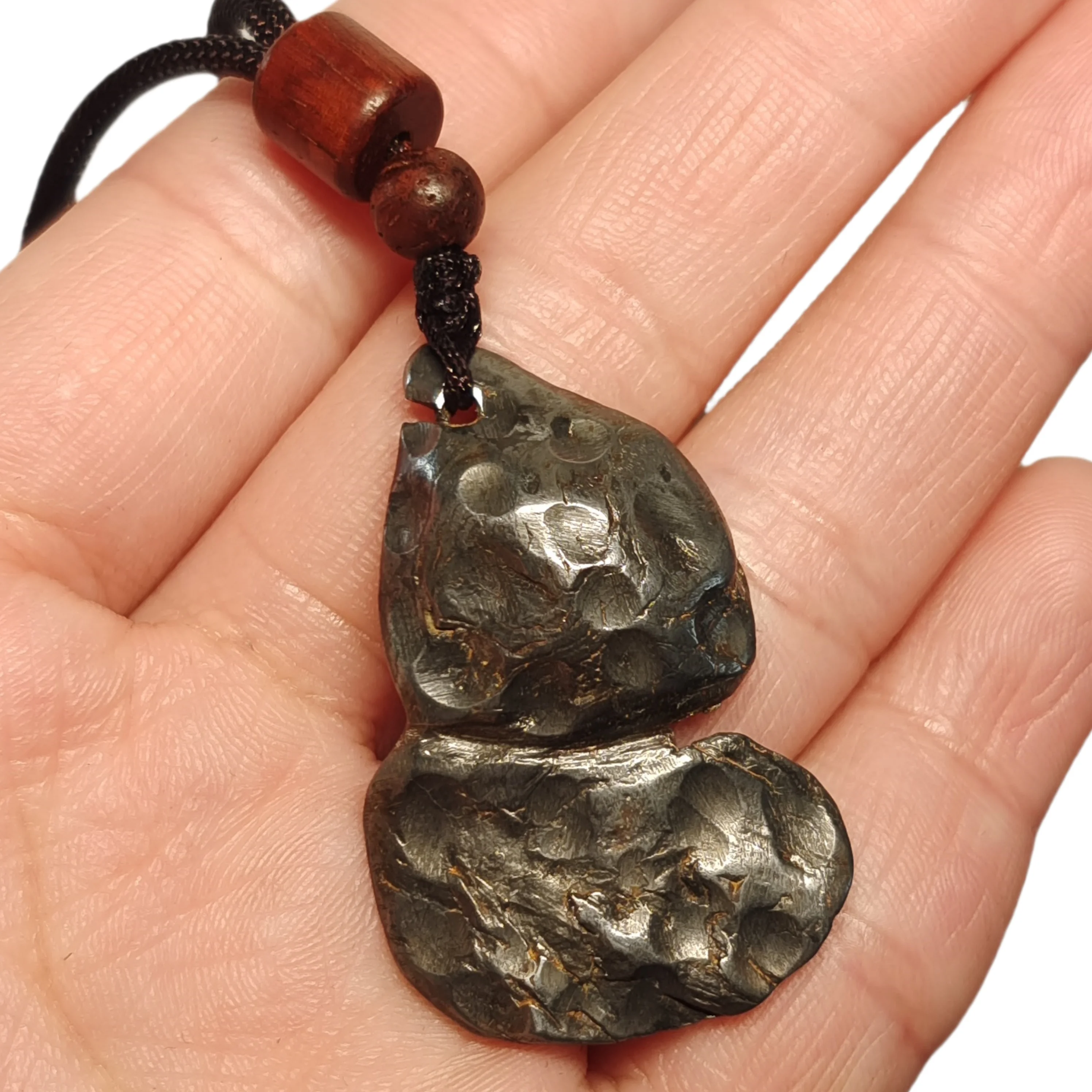 20g Muonionalusta meteorite Hand carving pendant Natural iron meteorite pendant Meteorite slice Handmade jewelry-LK165