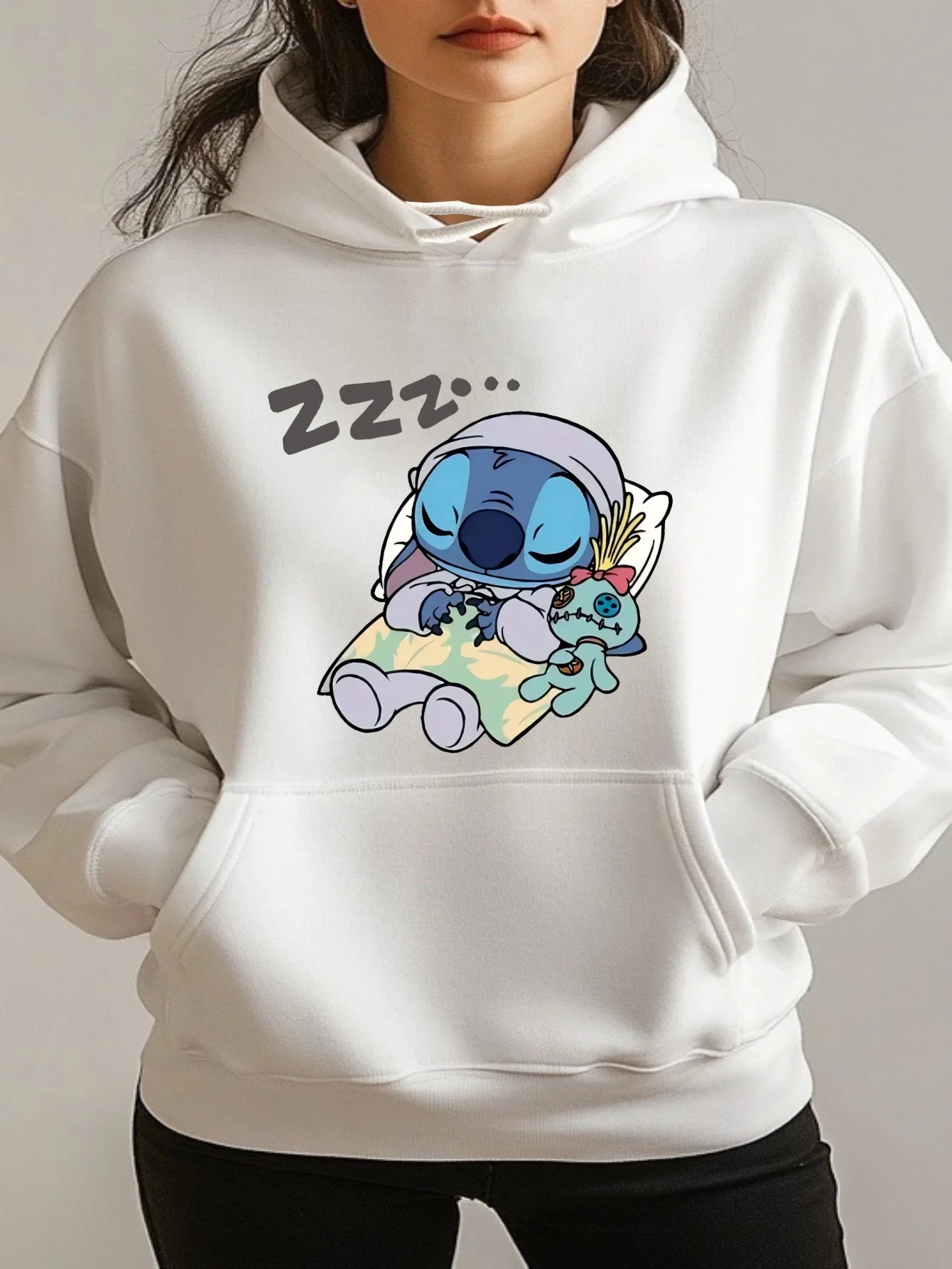 

Мужские толстовки Potdemiel Stitch, модная уличная одежда большого размера, толстовки унисекс, осенне-зимние флисовые повседневные универсальные