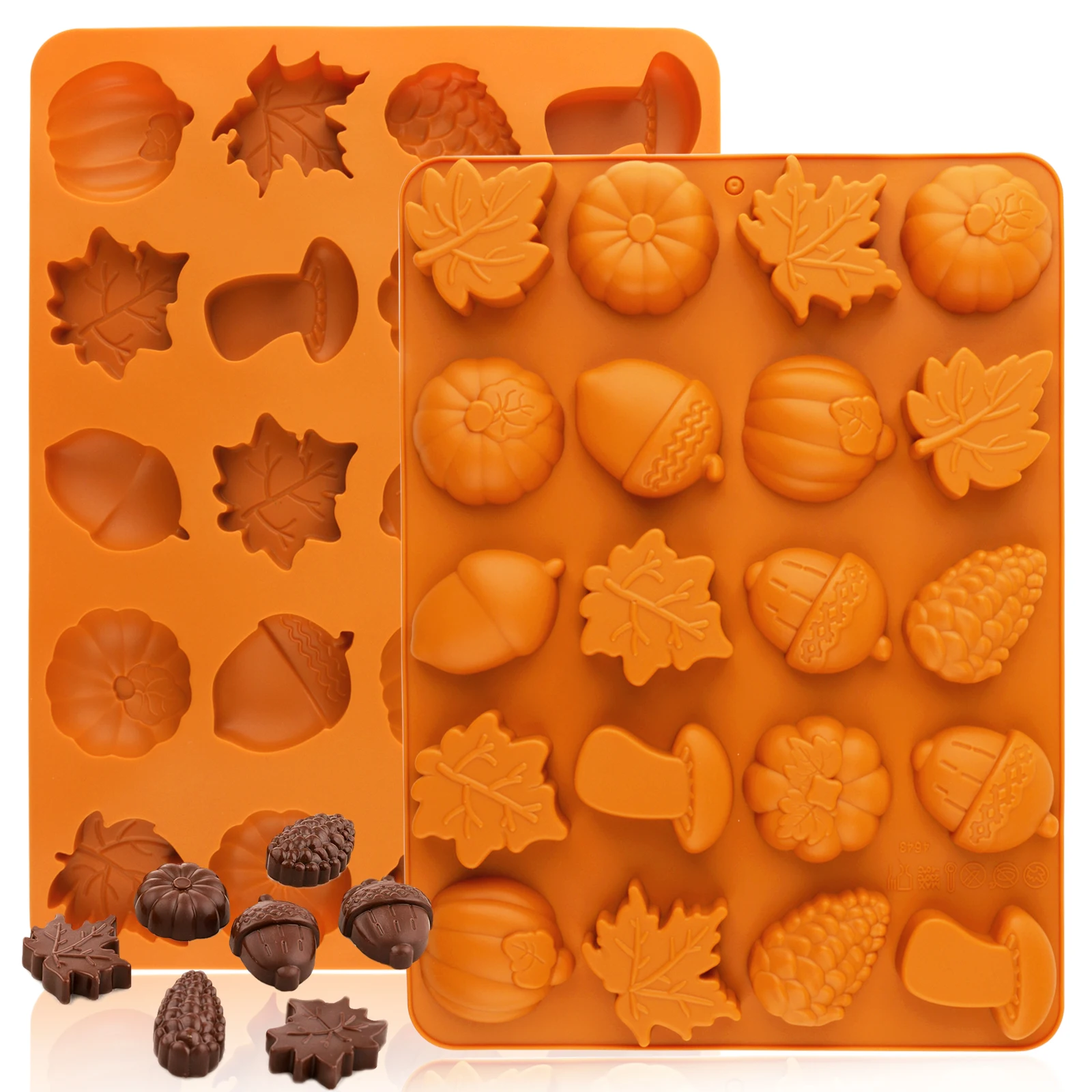 Harvest Silicone Baking Mold with Various Shapes for Holiday DIY Chocolate Mousse Candy Soap Candle Making Festival Dessert Mold