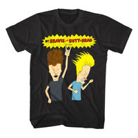 Beavis and Butthead Wildin Out with Air Guitars Men's T-Shirt Heavy Metal Music