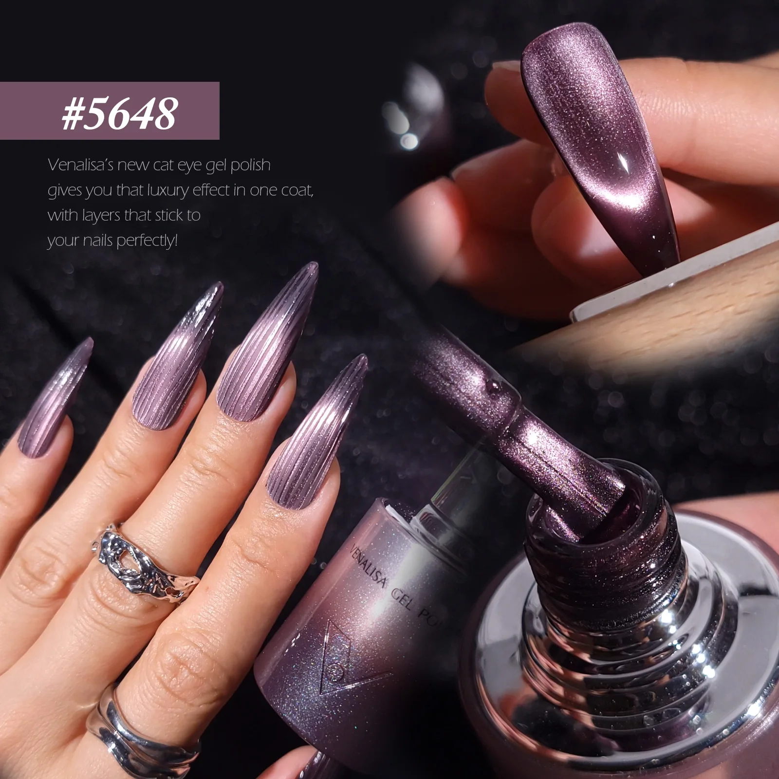 10 ml * 1 pc Venalisa vernis à ongles Hema gratuit TPO couleur libre diamant étincelle aimant 10DCat Gel pour les yeux tremper UV LED vernis Gel Kit
