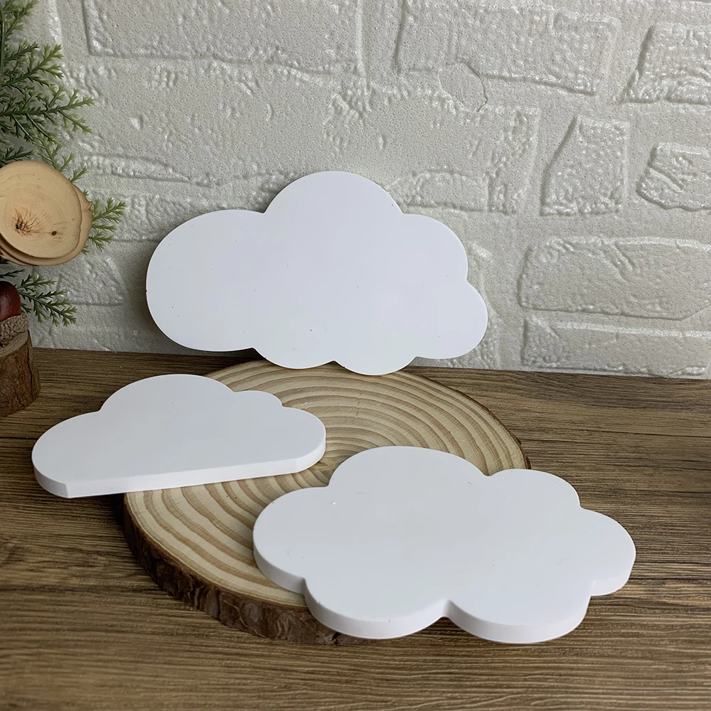 Cloud Shape Silicone Mold DIY Epoxy Resin Mold Plaster Plate Storage Tray Coaster Cushion Aromatherapy Gypsum Mould Home Decor