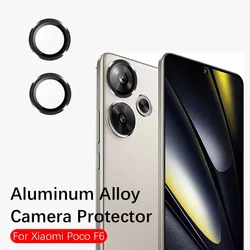 Etui ochronne ze stopu aluminium do aparatu Xiaomi Poco F6 F 6 6F Little F6 5G Metalowy zderzak ze szkła hartowanego Tylny pierścień PocoF6