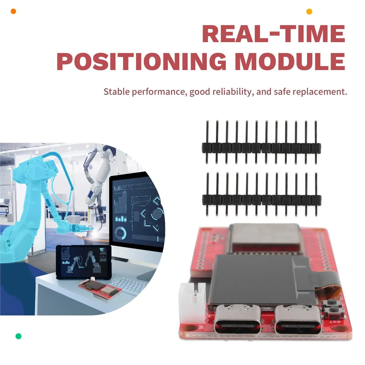 L77A MaUWB_ESP32S3 UWB Module 500m Range Bluetooth 5.0 for Multi-Anchor/Tag Industrial IoT Positioning System