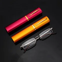 Lightweight Mini Portable Reading Glasses Pocket Glasses for Men Women Full Frame with Case Eyeglasses+125+175+225+275