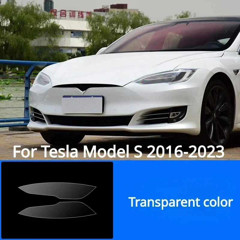 For Tesla Model S 2023-2016 Car Accessories Exterior Headlight Anti-scratch TPU PPF Protective Anti-scratch Repair film Refit