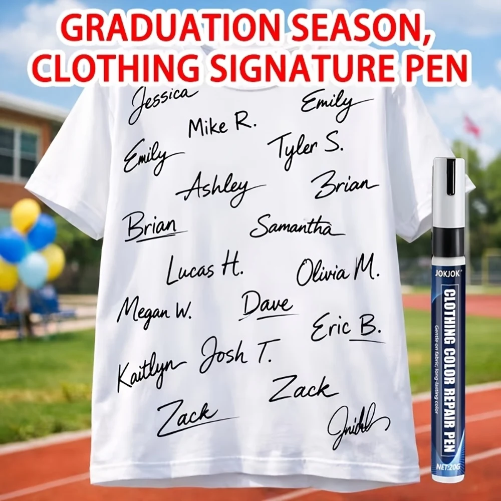Fabric Markers for Clothing, Waterproof Colored Pens for T-shirts, Jeans, and Leather Jackets, Ideal for Covering Black Spots an