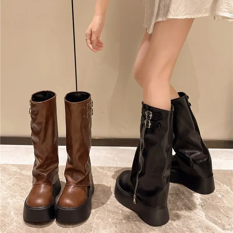Long boots European goods Long boots Women's knight boots 2025 new style Spring and Autumn