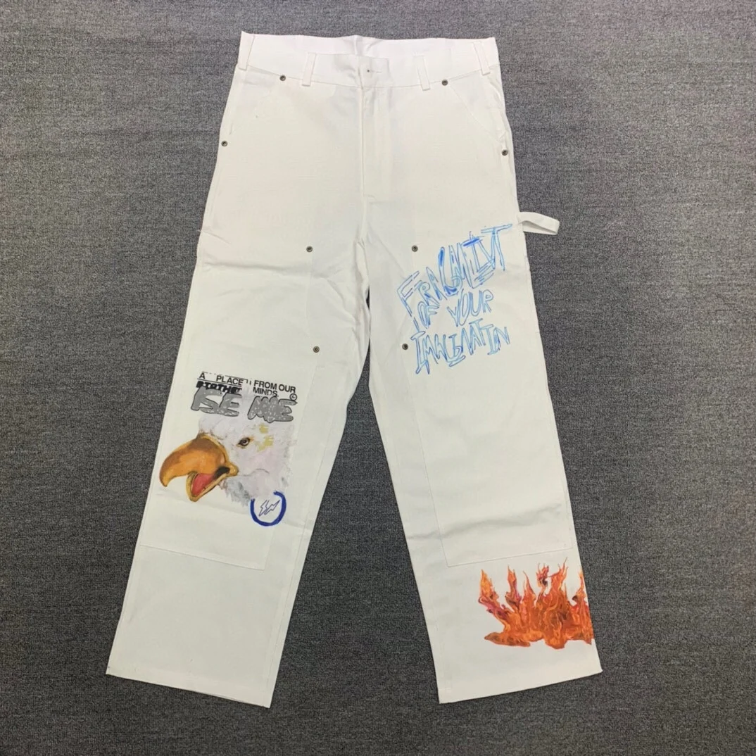 

Cactus Ja High Street Спецодежда Повседневные брюки Оригинальная молния для совместной работы Свободный крой Прямые брюки Молодежная энергия Sle