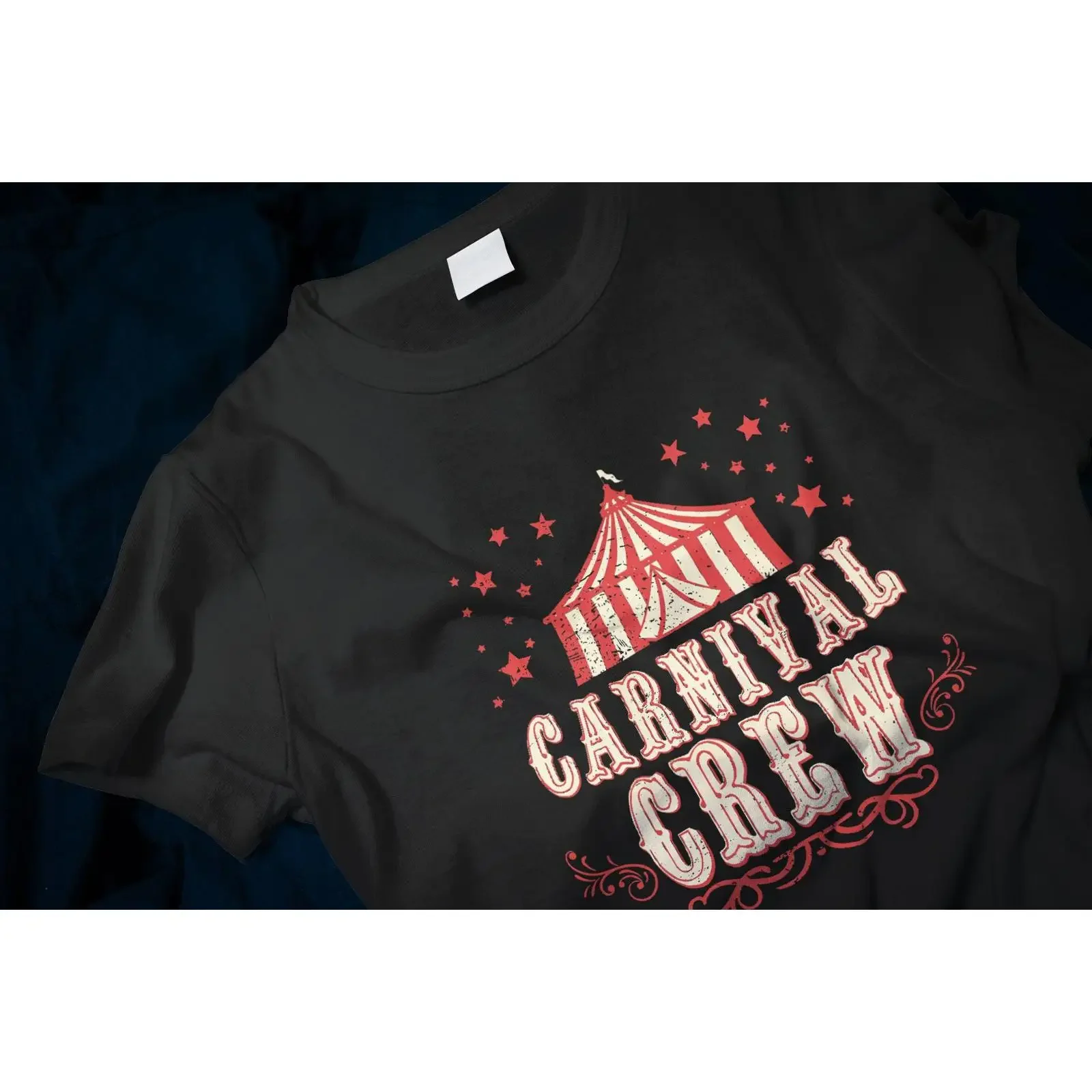 Carnival Crew Circus Tent Classic T Shirt vintage Washed Casual Comfortable Soft graphic Breathable homme Versatile Unisex