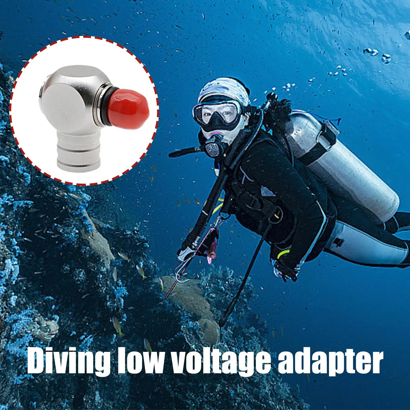 

Dive Low Pressure Adapter Snorkeling Adapter Connectors Fitting Regulator Head For Spearfishing Underwater Swimming Training