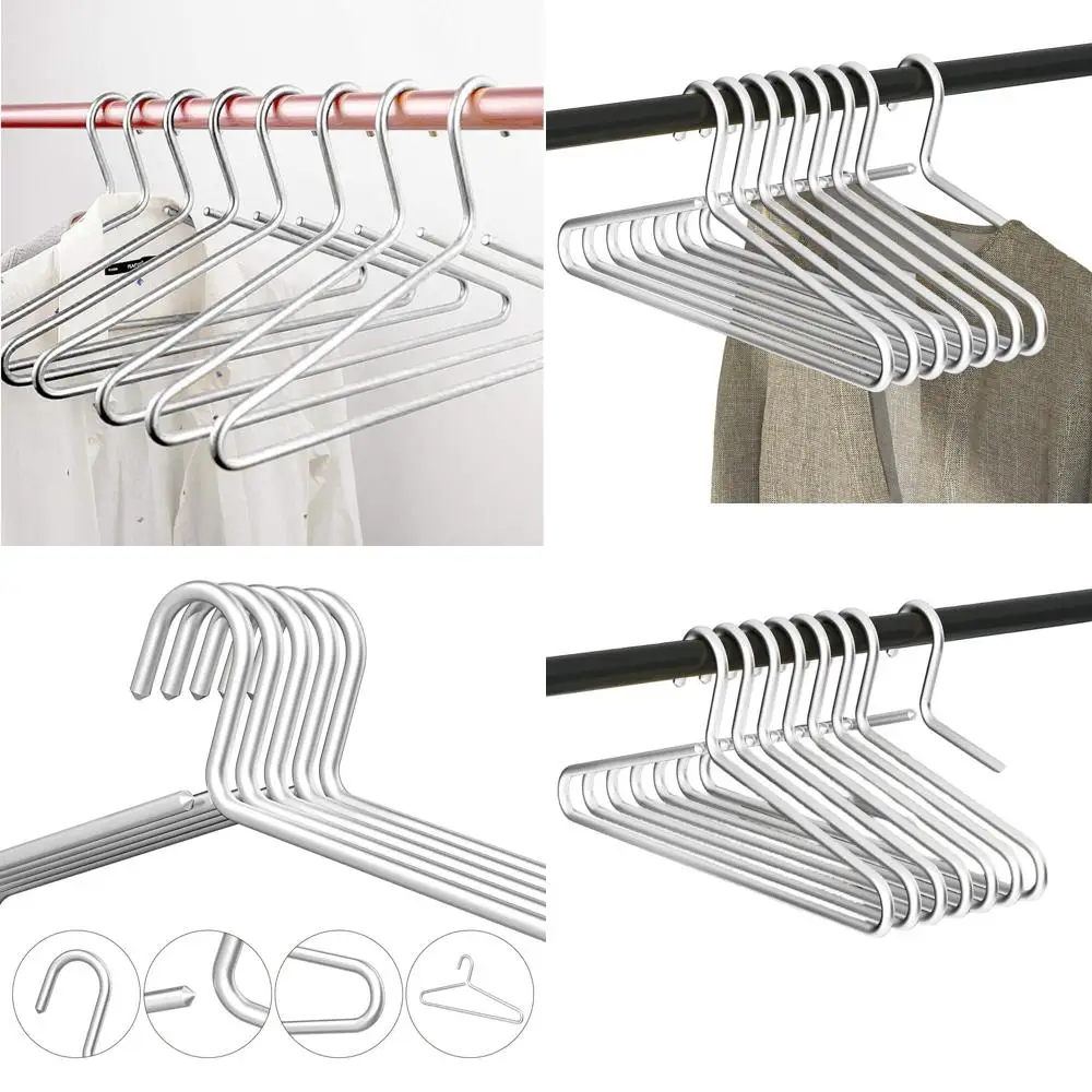 

10-Pack Durable Matte Gold Aluminum Suit Hangers - Heavy Duty for Premium Wardrobe