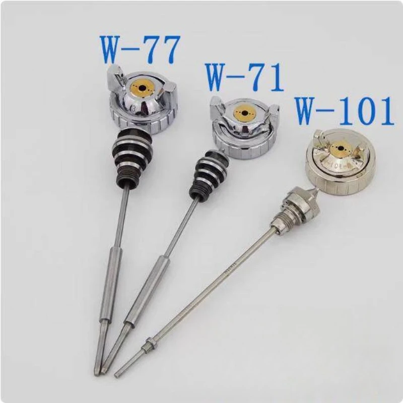 Suitable for W-77 W-71/W-101 Accessories, Three Piece Needle Nozzle, Atomizing Cap, Spray Paint Sprayer