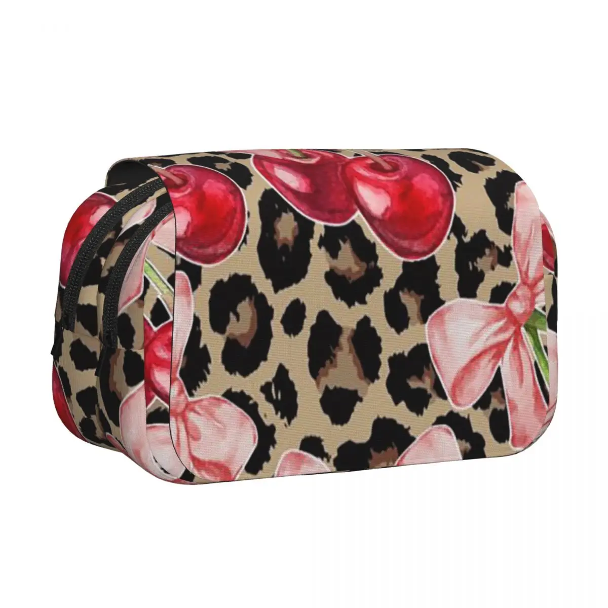 Cherry Pencil Cases Pen Holder Hard Shell Leather Large Storage Pen Box Pencil Bag for Boys Girls Gifts