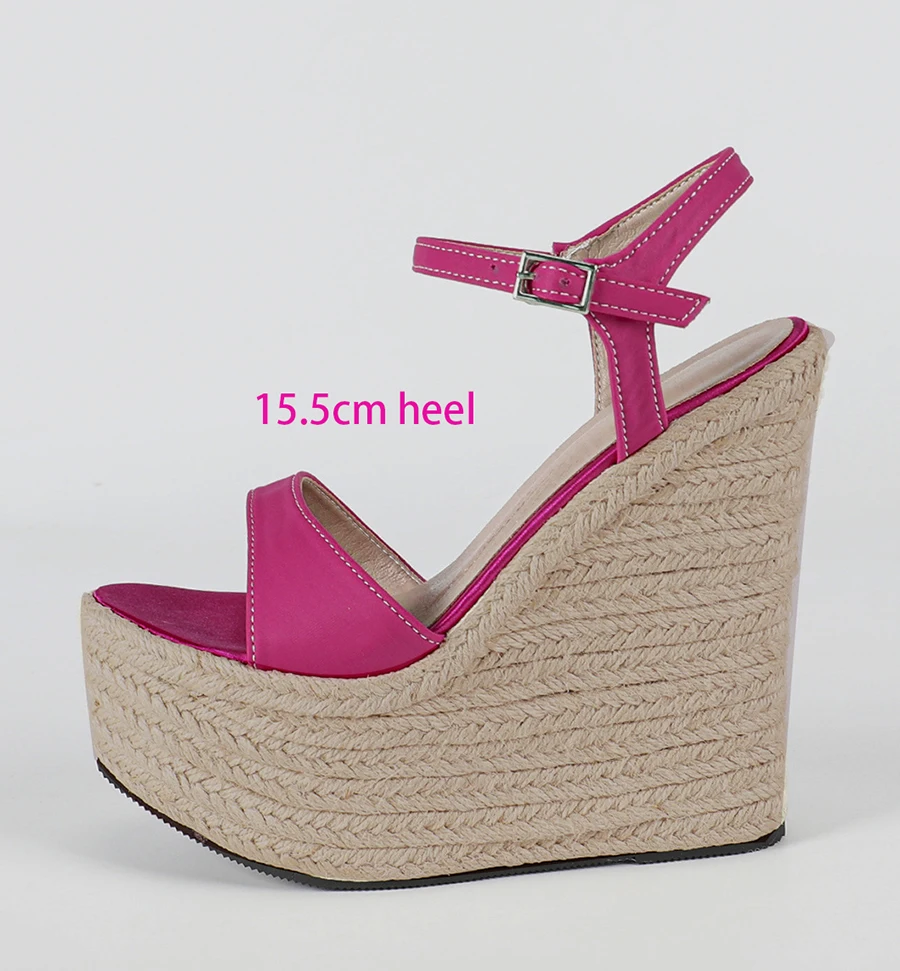 Wedge Espadrille Women - LIHUAMAO 핑크 펌프 여성 웨지 힐
