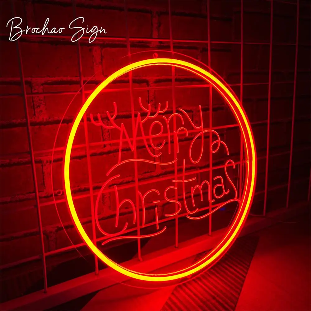 LED 12v Neon sign Christmas Neon Lights Merry Christmas Decoration 2022 Room Decor Night Light For Home Shop Bar Party Wall lamp