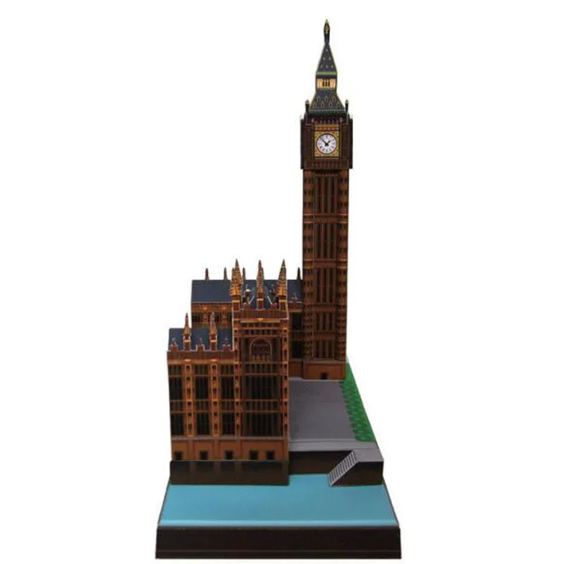 Beroemde gebouwen UK Big Ben 3D-bouwplaat Handgemaakt doe-het-zelf speelgoed