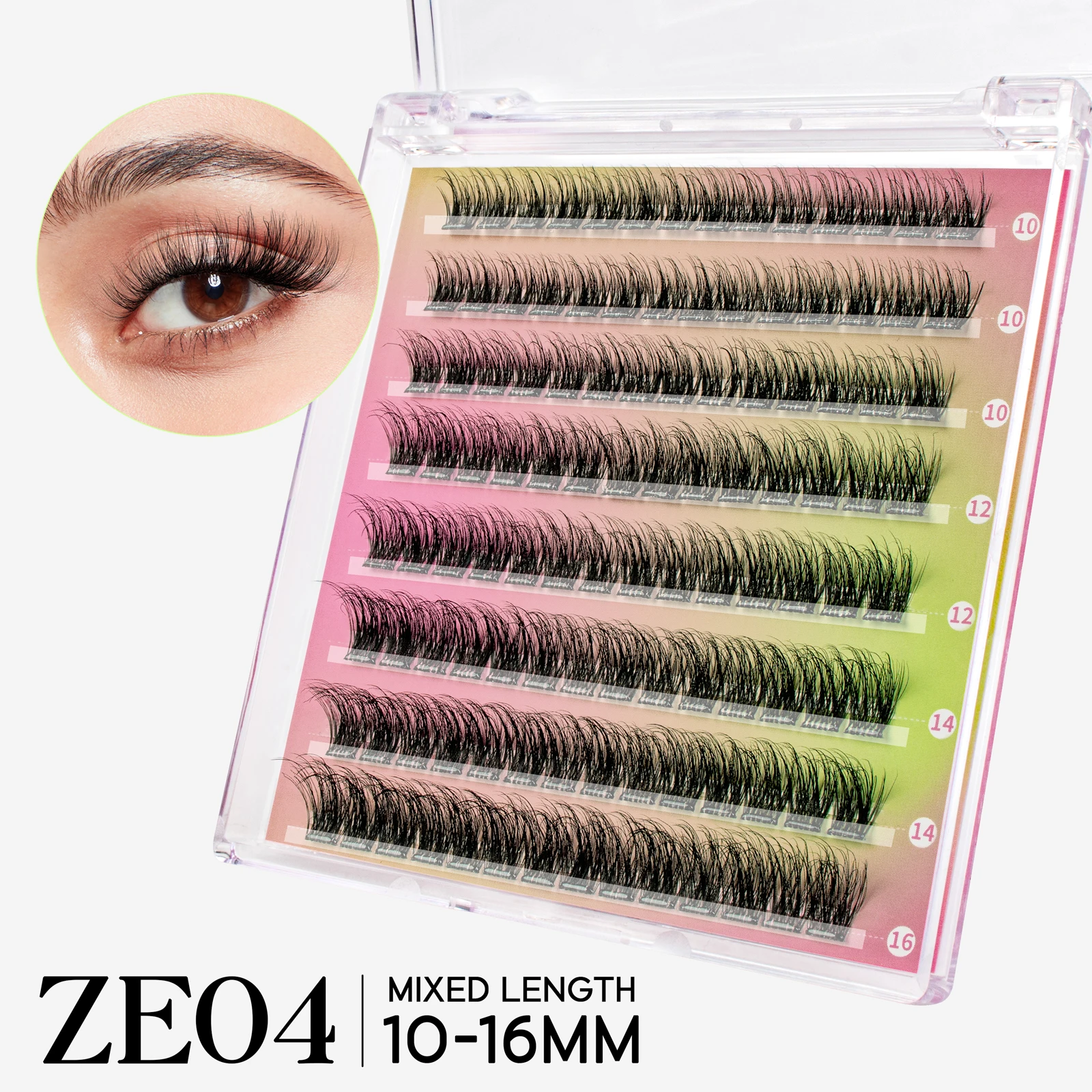 VYRILA Zelfklevende Cluster Wimpers Lijmvrij DIY Individuele Wimperverlenging Natuurlijke Zachte Wimpers Geen Lijm Nodig Gesegmenteerde Lash
