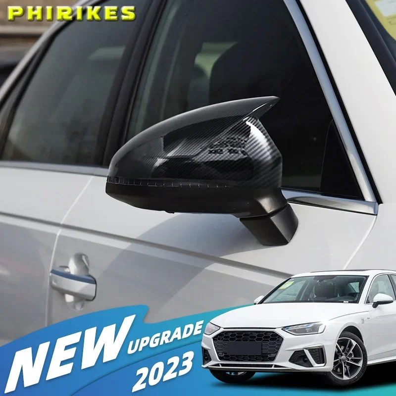 

For Audi A4 A5 B9 Side Mirror Caps (Carbon Look) 2017 2018 2019 S4 S5 RS5 allroad Quattro