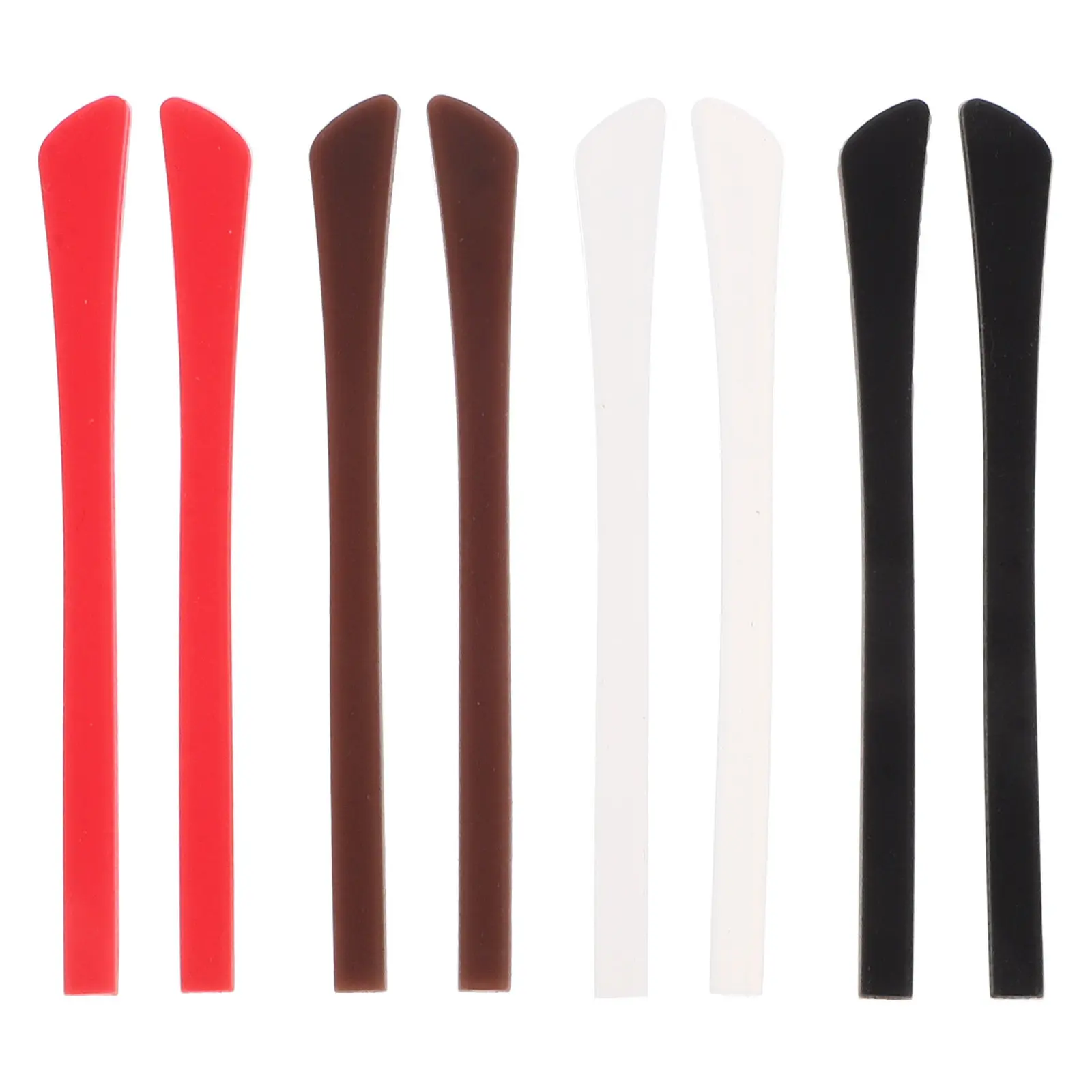 

8Pairs Silicone Eyeglass Cushions Anti Slip Temple Sleeve Covers Replacement Soft Flexible Glasses Ear Grips for Thin Frame
