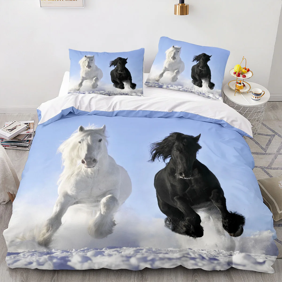 

Animal 3D Horse Duvet Cover Large Calico Double Bed Quilt Cover Bedding Set Single 200x200 Good Bedding