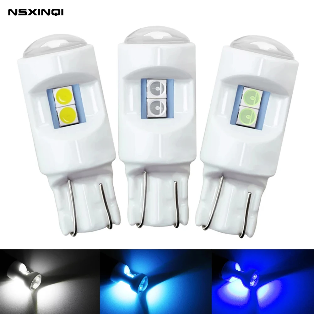 NSXINQI 1X T10 3030 6SMD W5W 168 Wedge Door Instrument Side Bulb Lamp Parking Light ceramic light DRL For Car motorcycle Auto