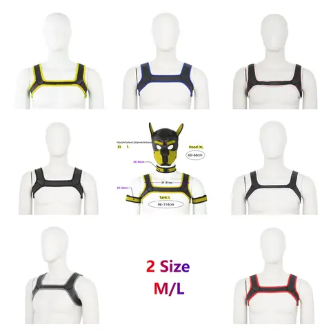 Neoprene Harness Men Gay Clothing Tank Top Sexual Body Leather Chest Harness Belt Strap Punk Rave Costumes Male Lingerie for Sex