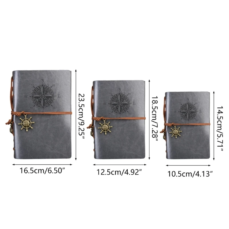 F3MA 빈티지 노트 PU 가죽 저널 여행 저널 일기 150 빈 페이지 포함