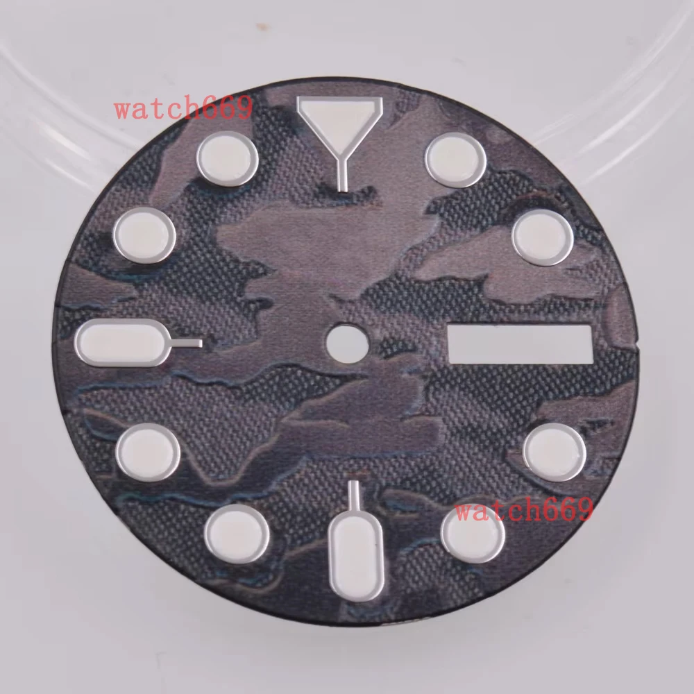 28.5mm NH36 Dial black Watch Dial Green luminous Sterile dial Fit NH36 movement