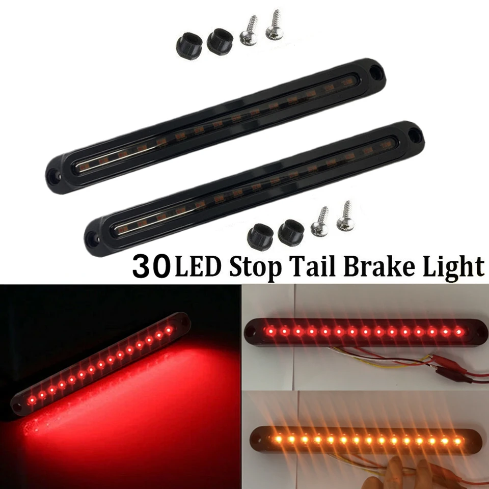 Barra De Luz Ámbar Intermitente LED Para Camión – 12V/24V, Montaje Simple, Advertencia