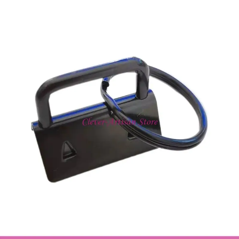 E06B 1 Inch for Key Hardware Tail Clips Set of 100 with Ring Metal Iron Clip Weaving Belt Accessory for DIY Belts Bag