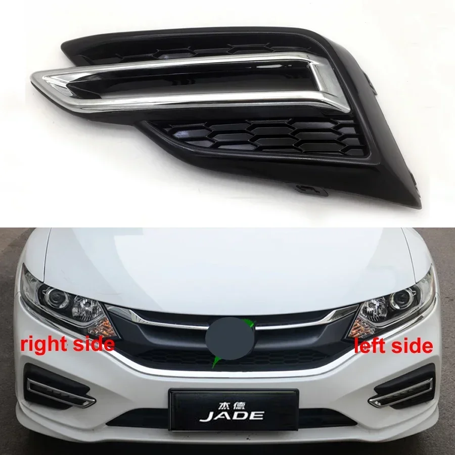 

For Honda Jade 2017 2018 2019 2020 Car Accessories Fogs Light Cover Auto Front Bumper Lower Grille Fog Lamp Frame
