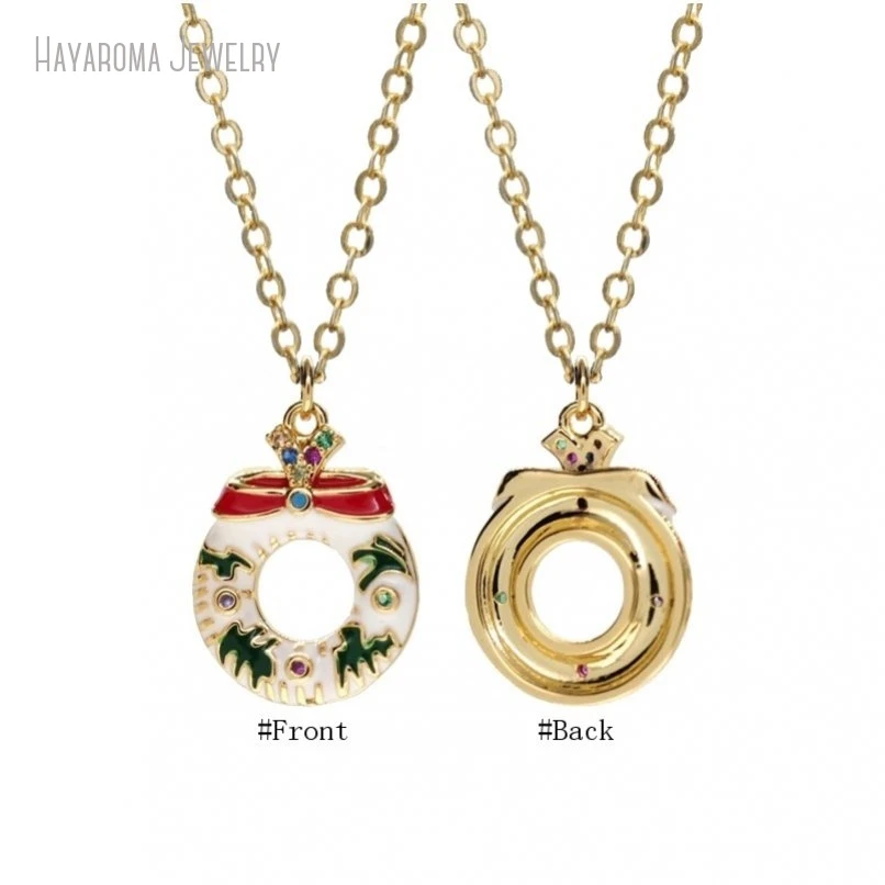 

10Pcs Enamel Invisible Setting Gold Color Copper Jewelry Garland Metal Cubic Zirconia Wholesale Necklace NM47372