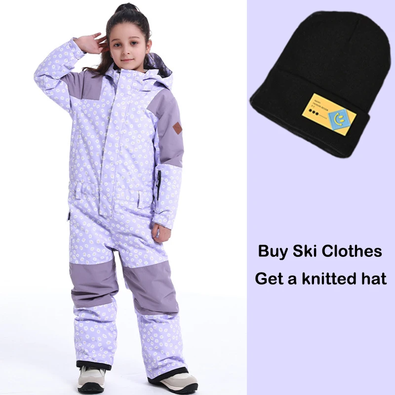 

Snowboard Wear Kids Winter Ski Clothing Sport Warm Children Jumpsuit Hooded Boys Snow Suit Outdoor Mountain Girls Skiing Overall