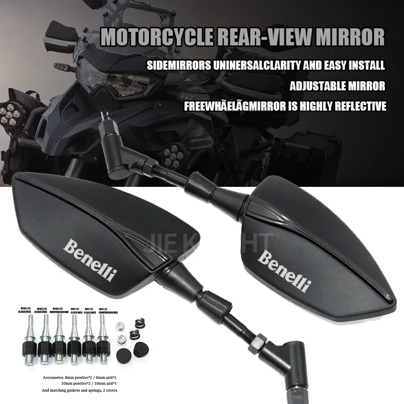 

For Benelli 180s 302s TNT 125 135 150 250 300 600 BN 302 s 8/10MM Universal Adjustabale Rearview Mirror Side Rear View Mirrors